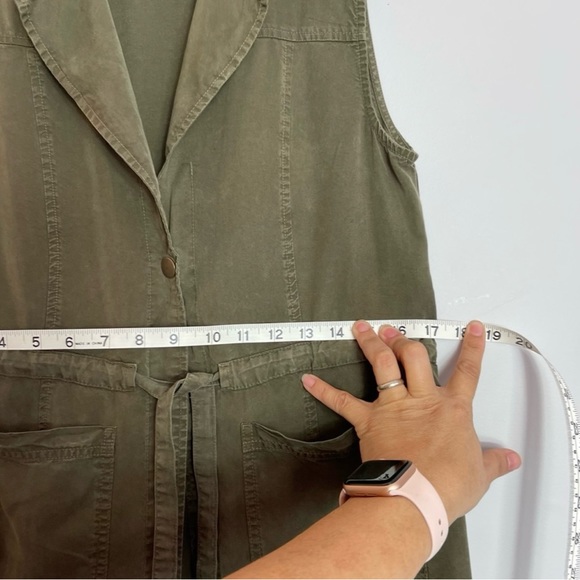 Sanctuary Olive Green Sleeveless Tie Vest - S - Picture 7 of 9